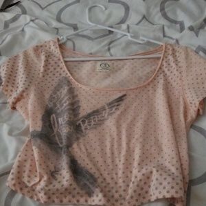 Pink American eagle crop top